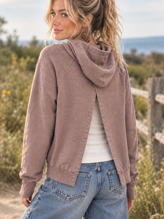 Athleta Tops - Athleta Hoodie Oversized Small. Super Cute Split Back